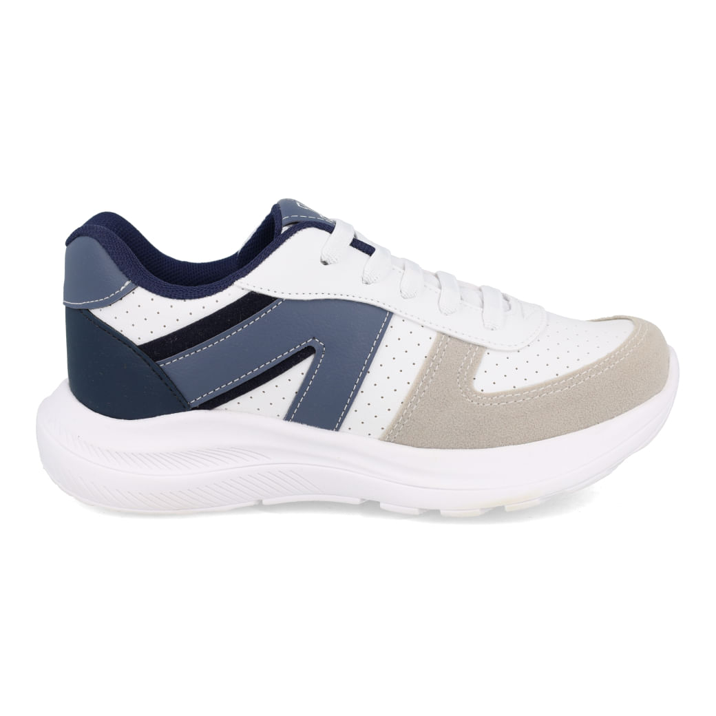 Tênis infantil masculino Jet Kids modelo 63.024-036 na cor marinho com detalhes em branco